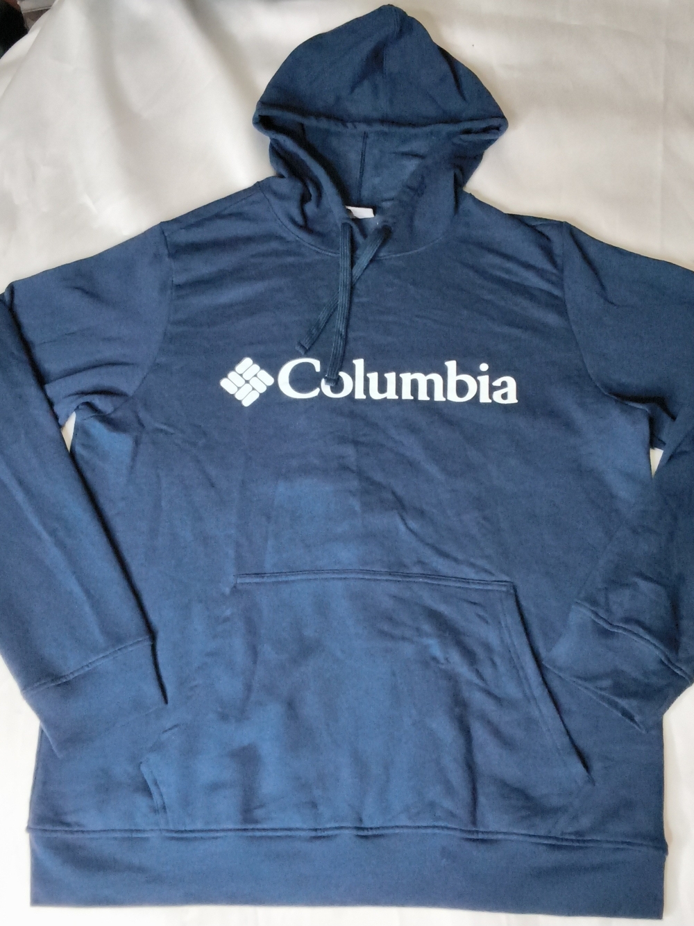 Columbia Men's Navy Pullover Hoodie with White Logo